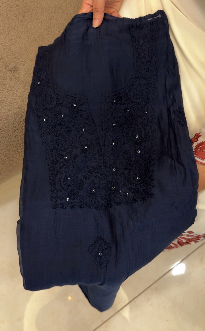LUCKNOWI CHIKANKARI UNSTITCHED SALWAR SUITS -NUWA-1751