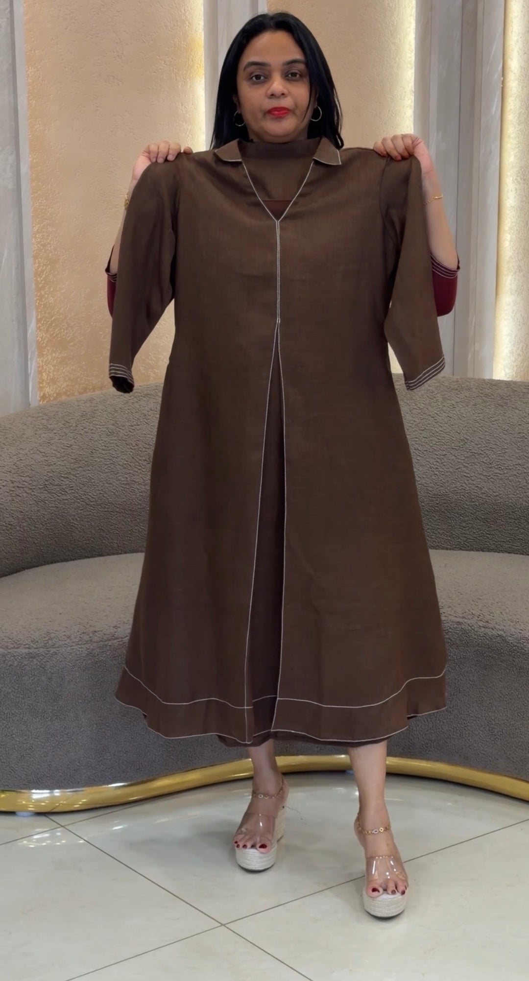 COTTON LINEN FROCKS - NUWA-1275