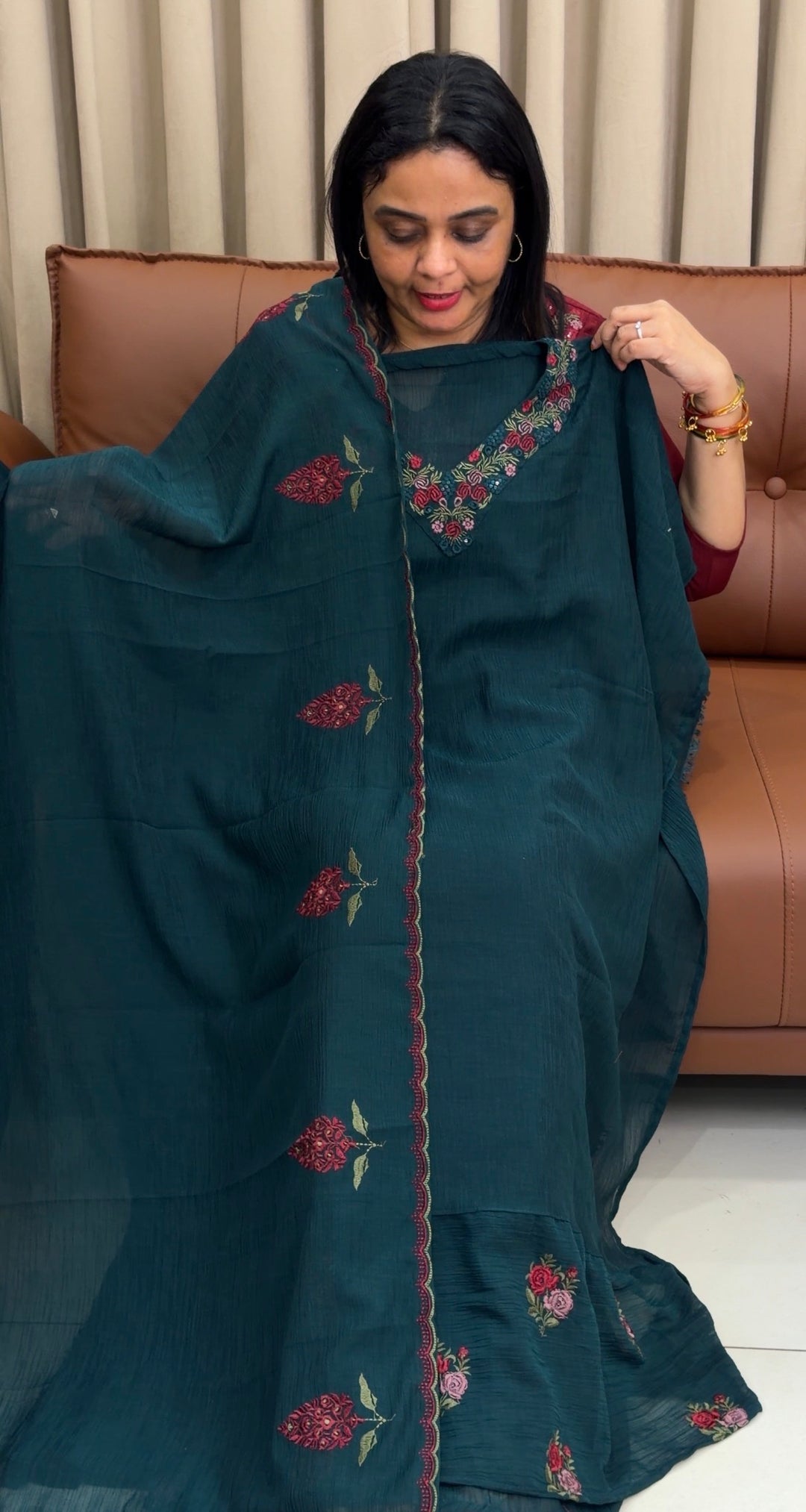 MUL CRUSH UNSTITCHED SALWAR SUITS - NUWA-1578