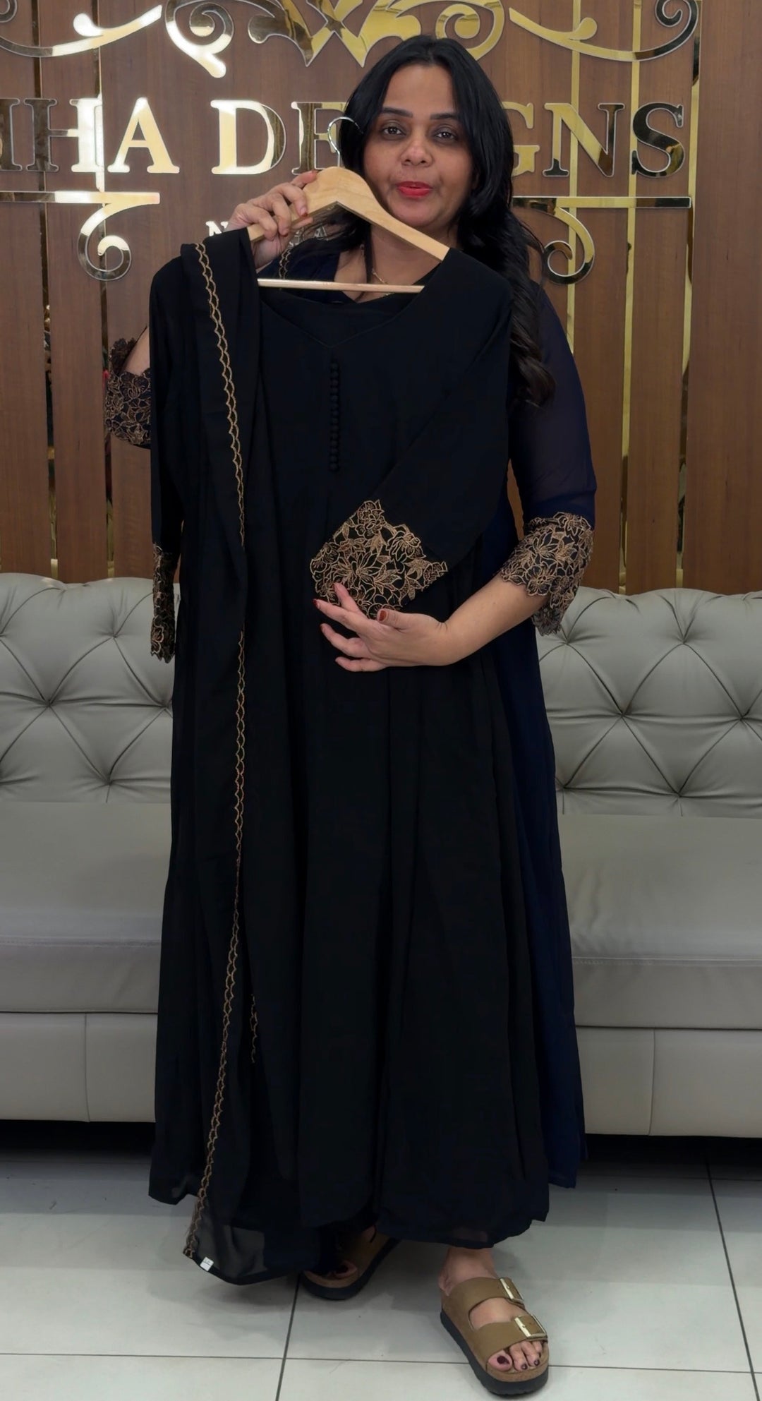 ANARKALI TOP,BOTTOM AND DUPATTA - NUWA-1049