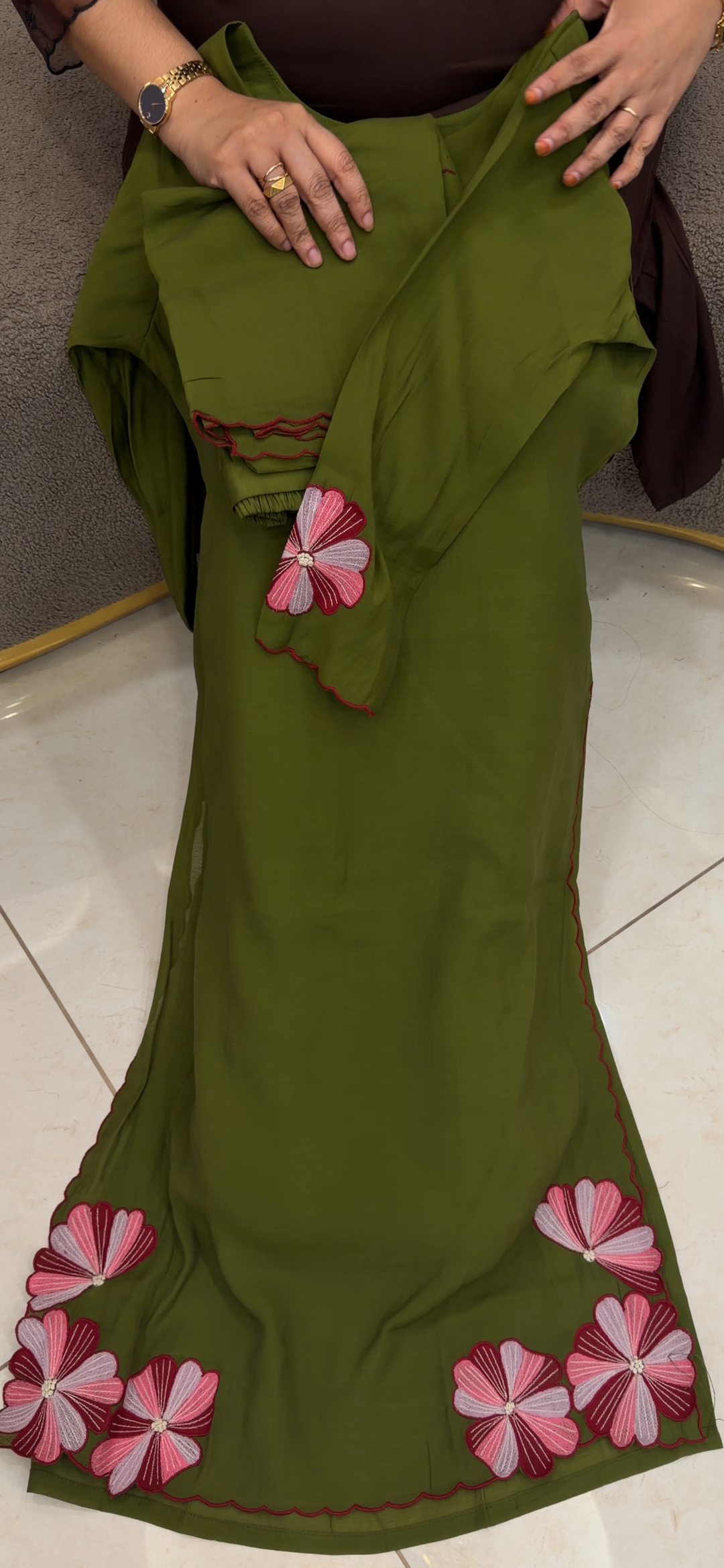 MUL CHANDERI TOP, BOTTOM AND DUPATTA - NUWA - 1489