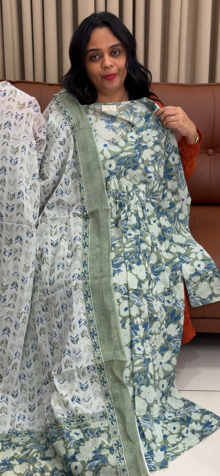 ALIYA CUT ALINE TOP AND DUPATTA - NUWA - 1790