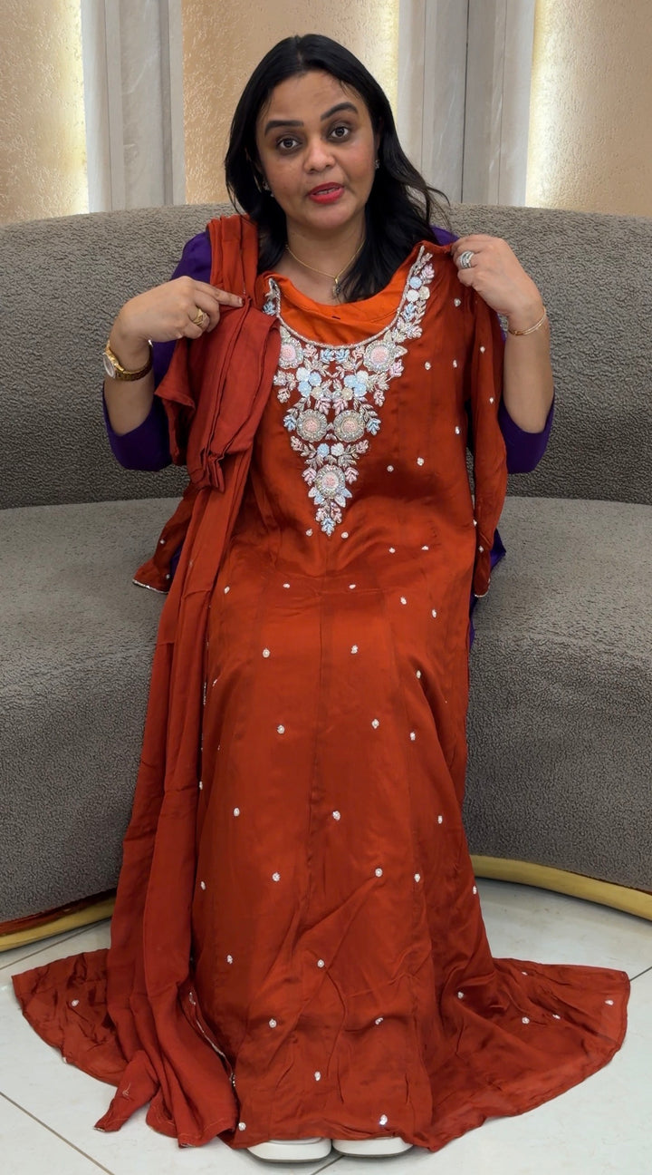 PREMIUM ANARKALI TOP BOTTOM AND DUPATTA - NUWA-894