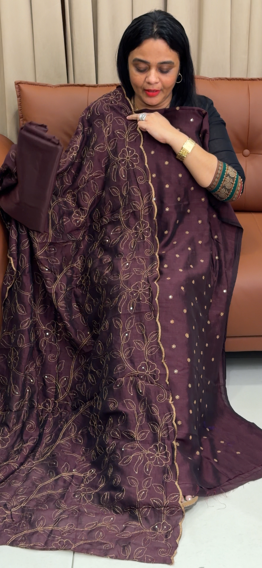 SEMI RAW SILK UNSTITCEHD SALWAR SUITS - NUWA - 2362