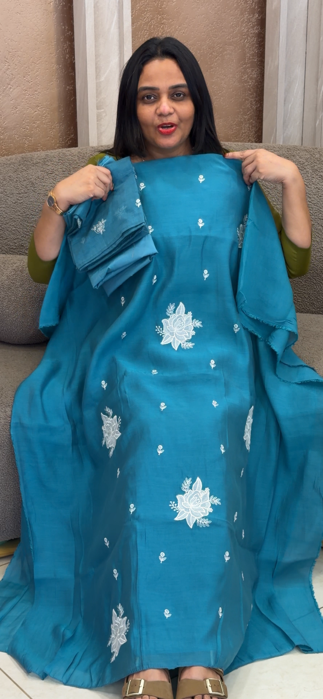 MUL CHANDERI UNSTITCHED SALWAR SUITS - NUWA - 1043