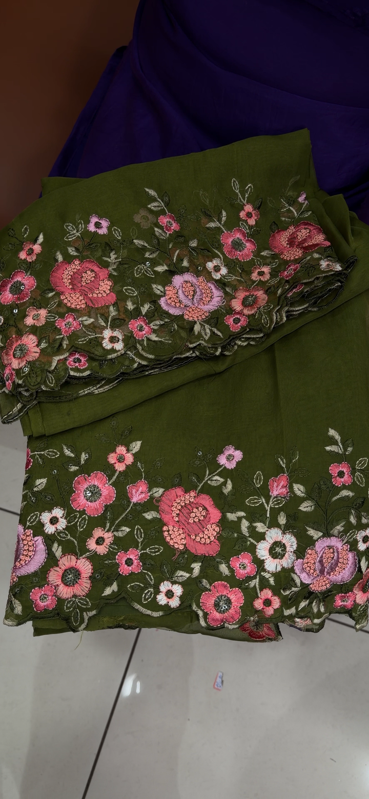 SOFT ORGANZA UNSTITCHED SALWAR SUITS - NUWA - 1551