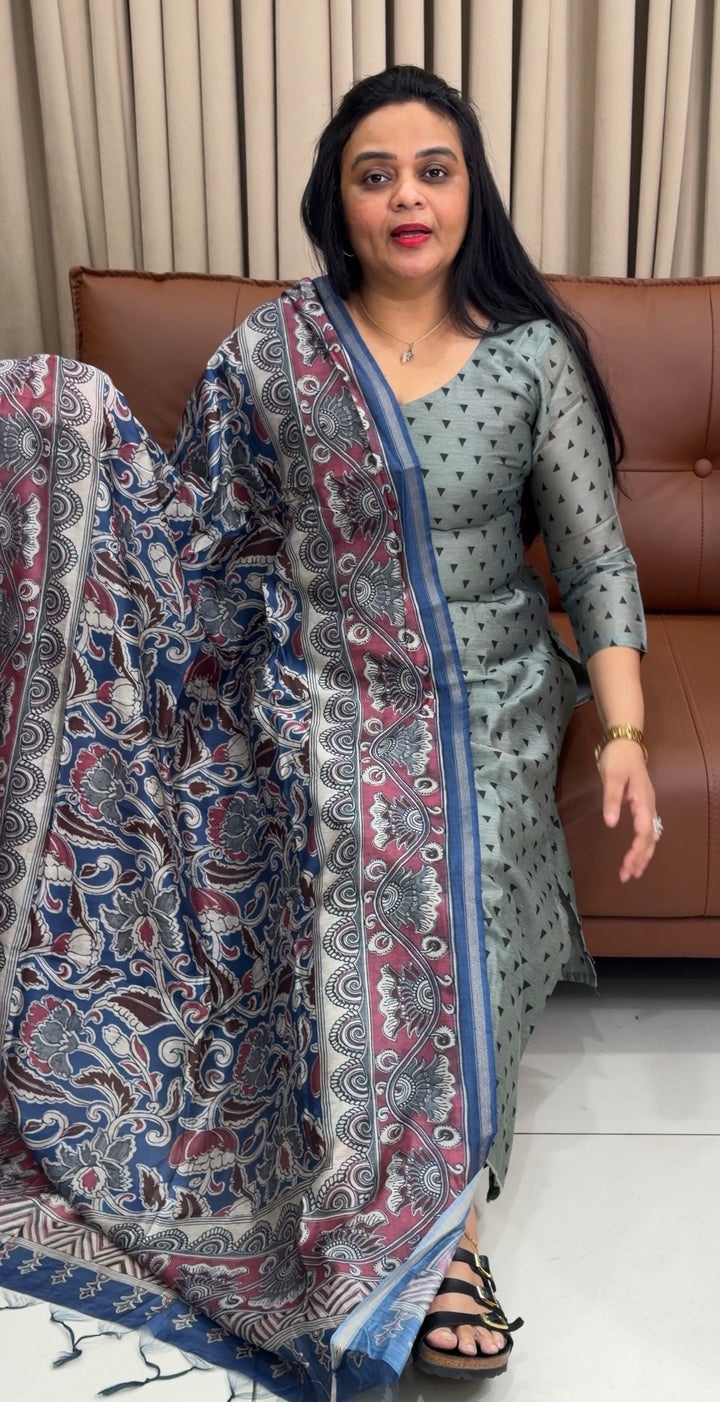 MAHESWARI SILK UNSTITCHED SALWAR SUITS - NUWA-1941