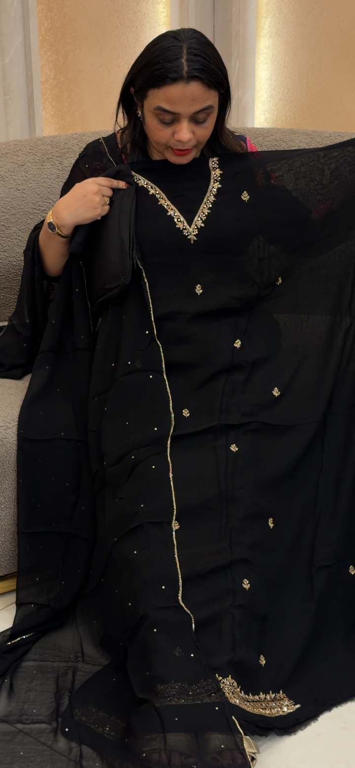 VISCOSE GEORGETTE UNSTITCHED SALWAR SUITS - NUWA - 786