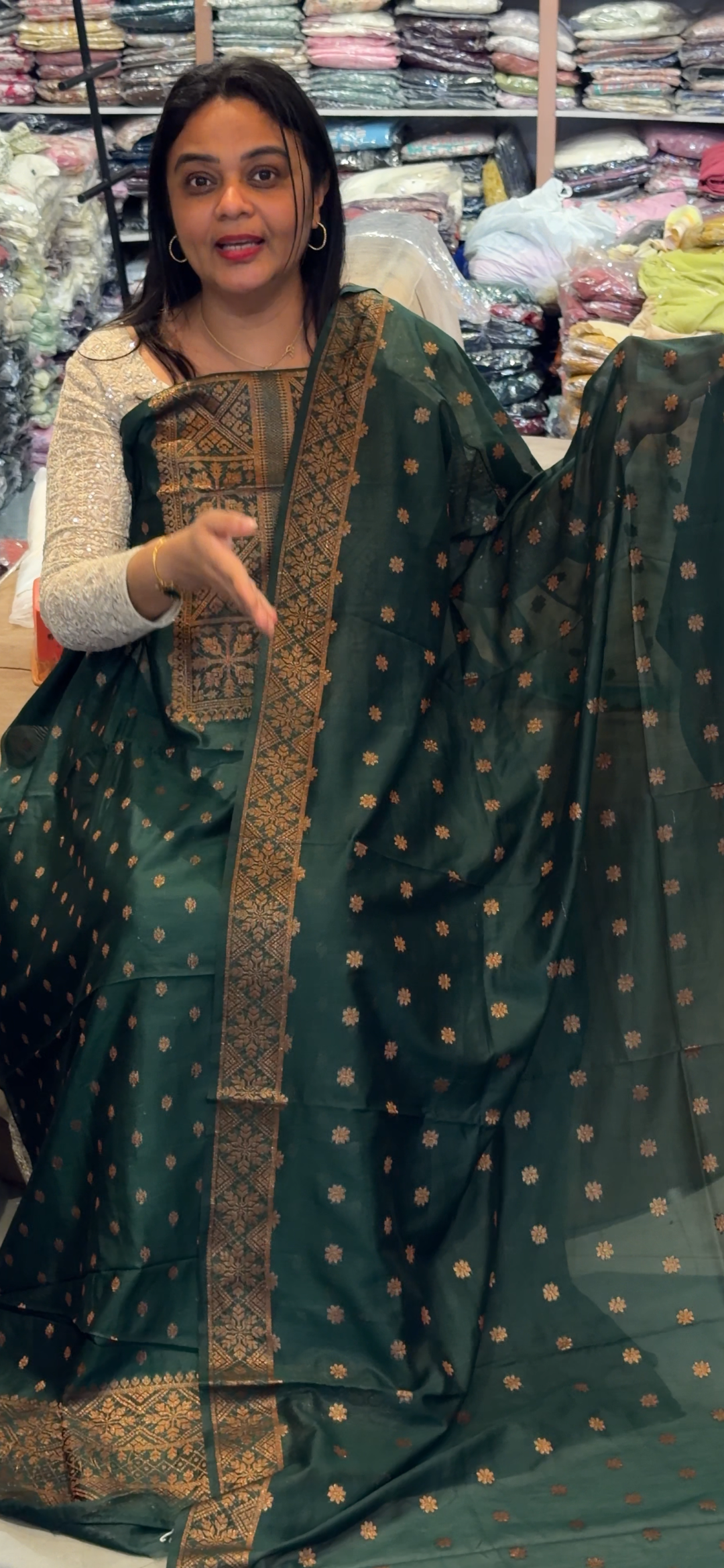 BANARASI TUSSUR UNSTITCHED SALWAR SUITS - NUWA - 1737