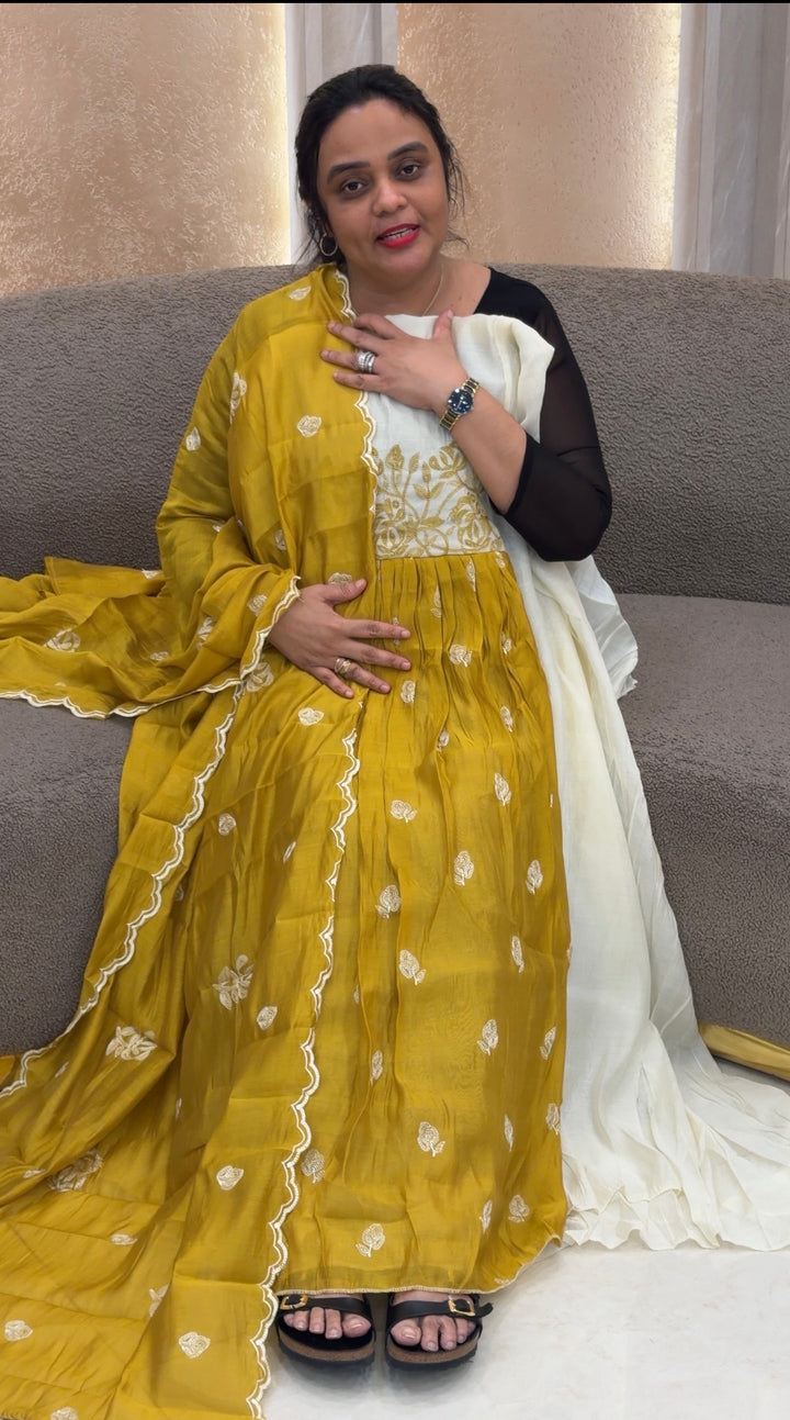 MALAI CHANDERI UNSTITCHED SALWAR SUITS - NUWA-2047