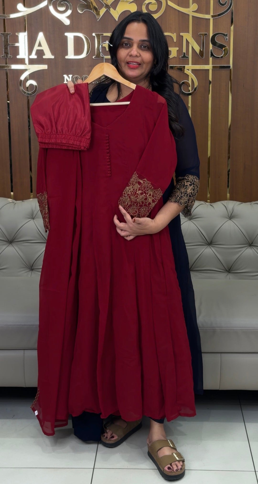 ANARKALI TOP,BOTTOM AND DUPATTA - NUWA-1049