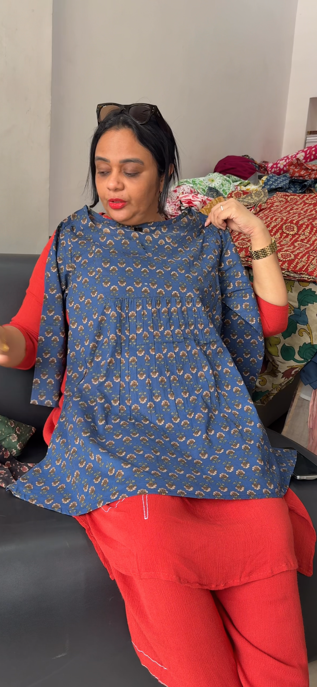 PRINTED COTTON SHORT TOPS - NUWA 2311