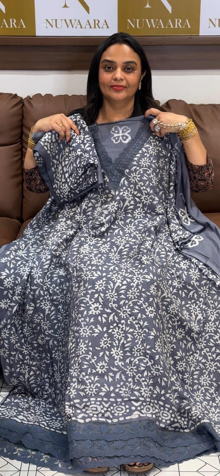 MALAI CHANDERI UNSTITCHED SALWAR SUITS - NUWA - 740