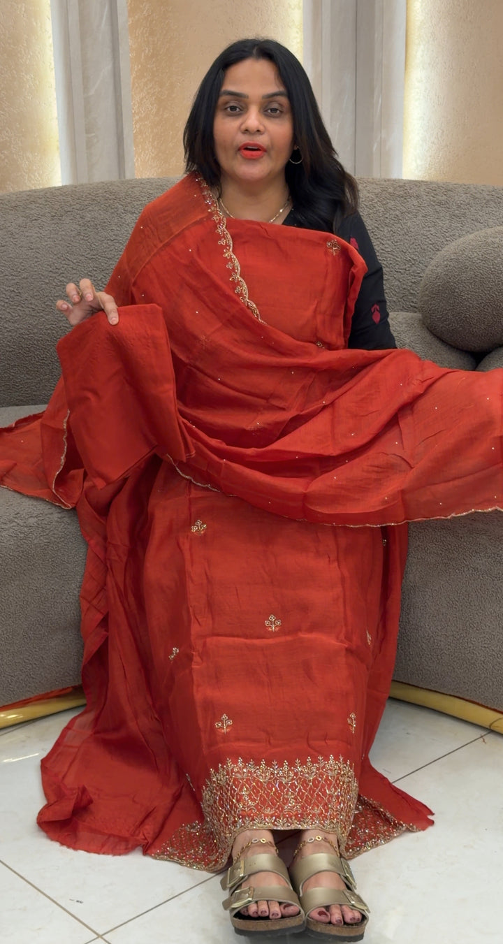 MUL CHNADERI UNSTITCHED SALWAR SUITS - NUWA-424