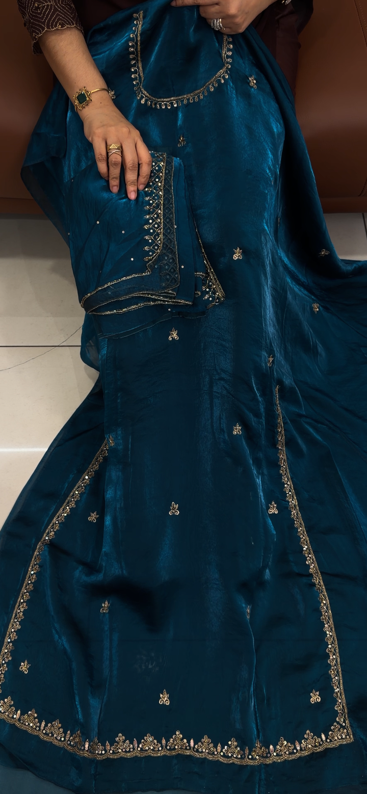 HANDWORKED UNSTITCHED SALWAR SUITS -NUWA-1946