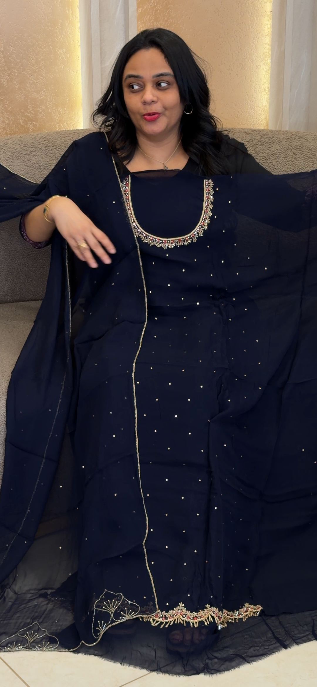 HANDWORKED UNSTITCHED SALWAR SUITS - NUWA - 2027