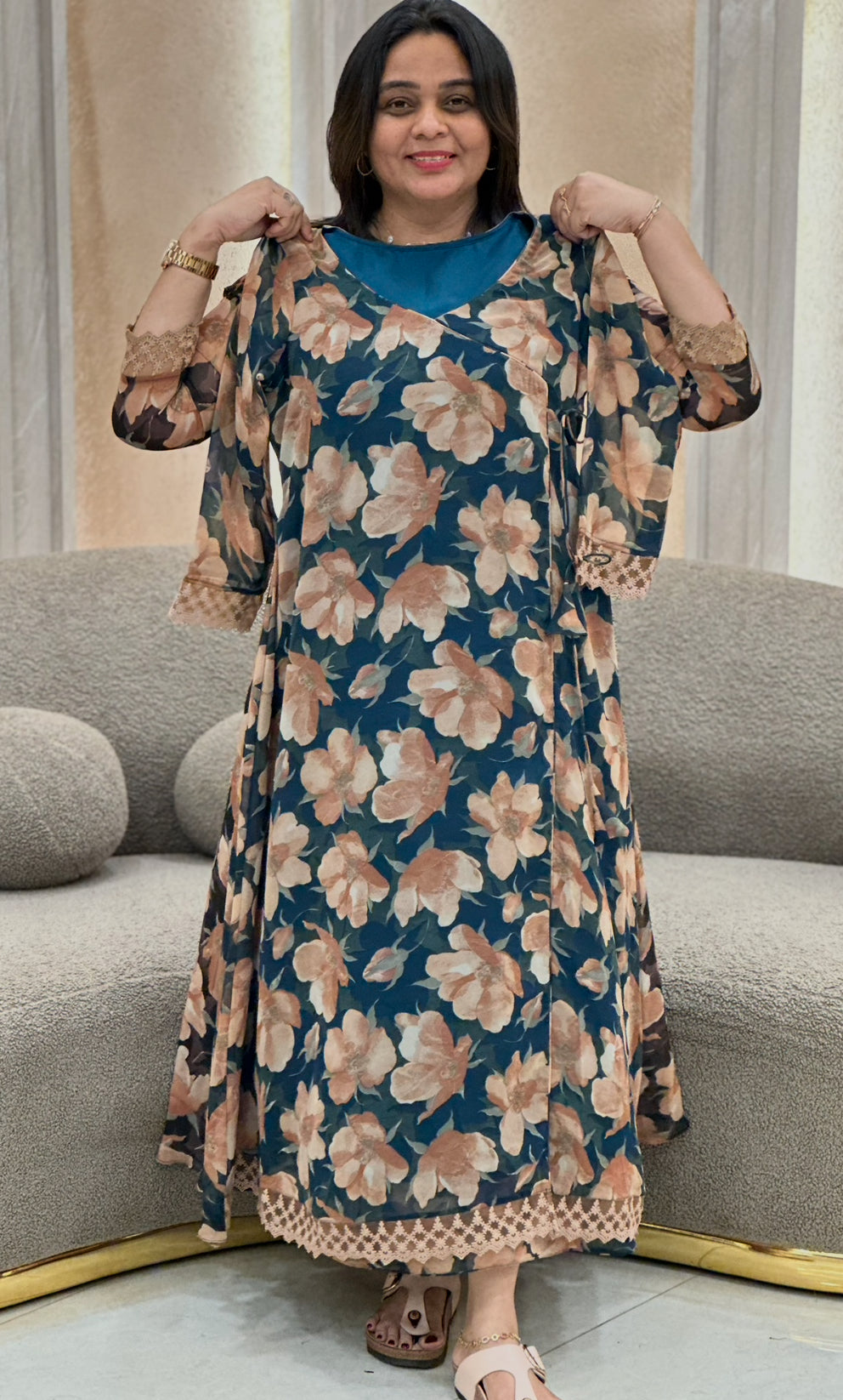 FLORAL PRINTED ALINE TOPS - NUWA-026