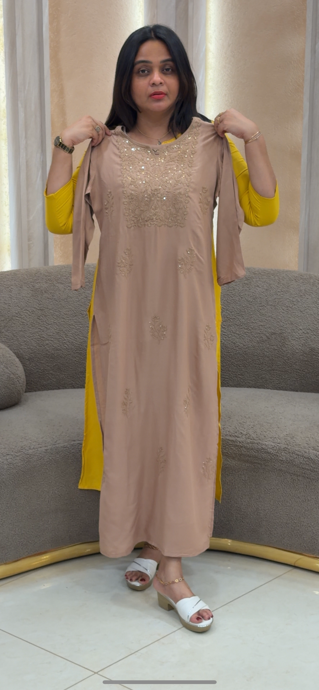 LUCKNOWI CHIKANKARI TOPS - NUWA - 136