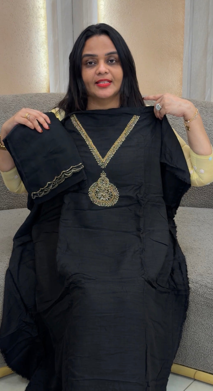 RAW SILK UNSTITCHED SALWAR SUITS - NUWA-1328