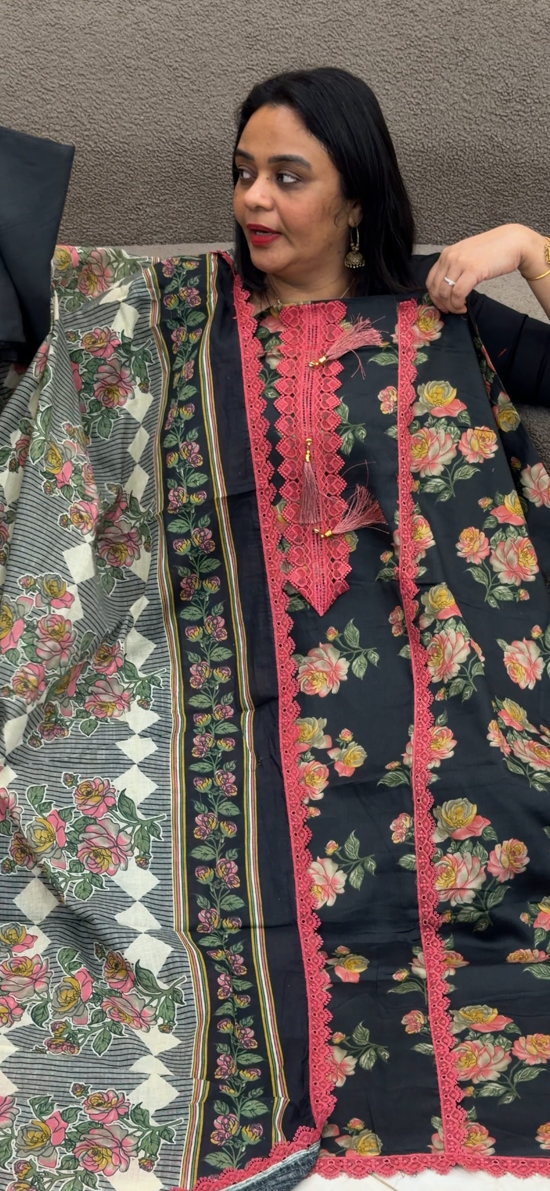 COTTON UNSTITCHED SALWAR SUITS - NUWA - 1480