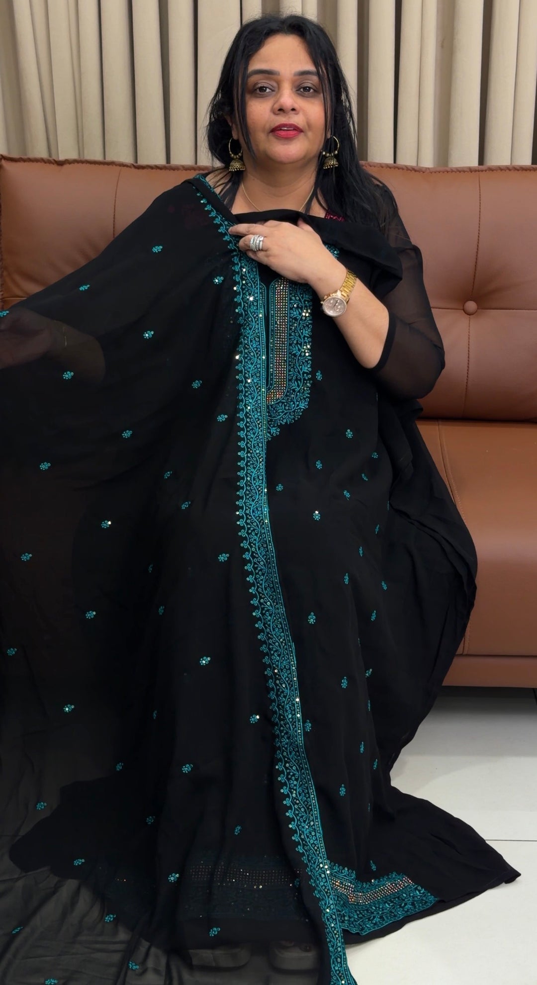 FAUX GEORGETTE UNSTITCHED SALWAR SUITS - NUIWA-1845