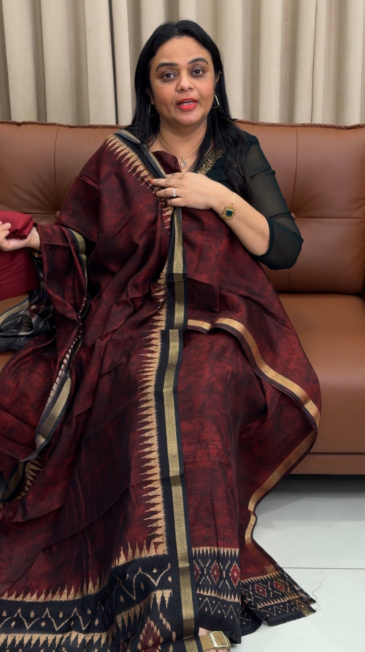 IKATH SILK UNSTITCHED SALWAR SUITS - NUWA-1441