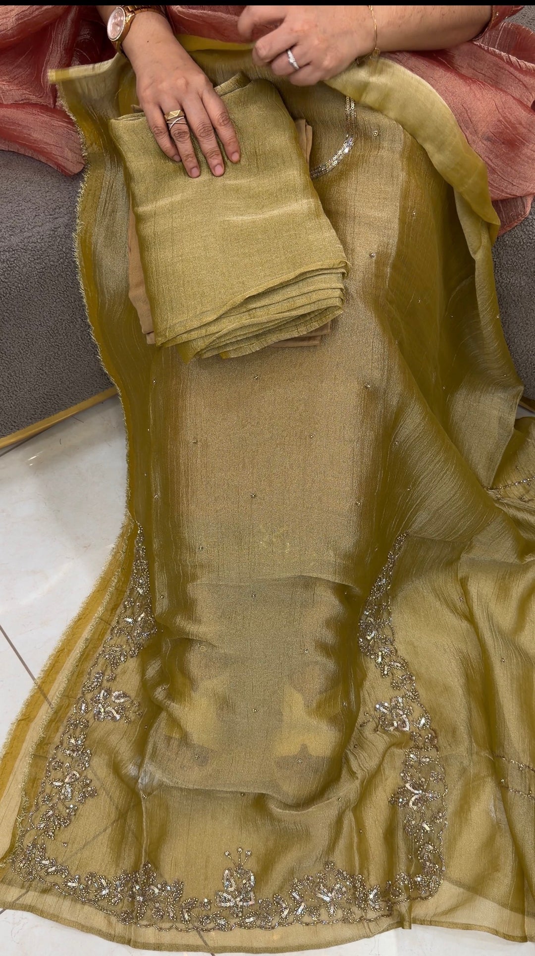 CRUSHED BANARASI UNSTITCHED SALWAR SUITS - NUWA-1303
