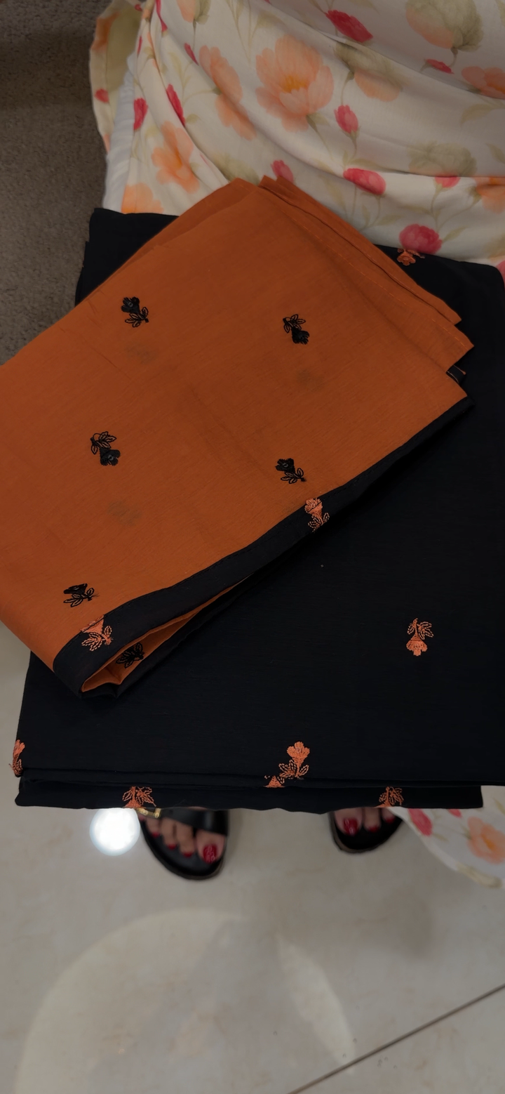 MALAI CHANDERI UNSTITCHED SALWAR SUITS - NUWA - 1681