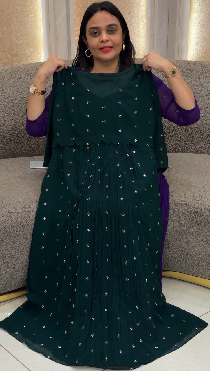 IN-HOUSE FAUX GEORGETTE ALINE TOPS - NUWA-1378