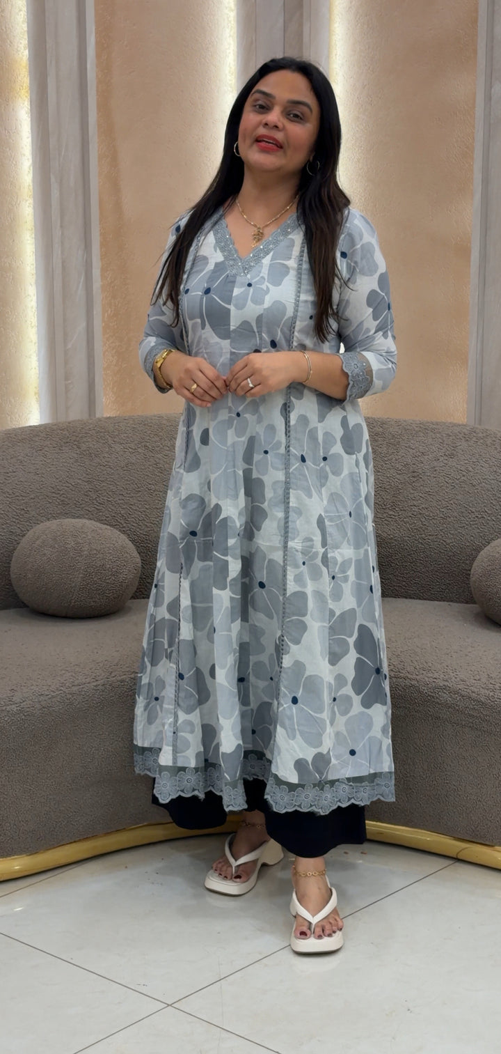 PRINTED ANARKALI TOP - NUWA-442