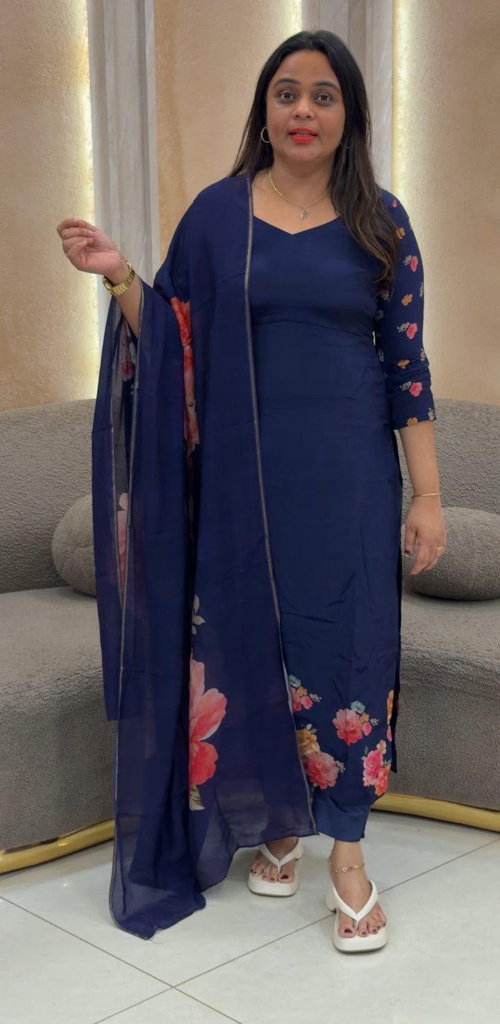 CRAPE SILK UNSTITCHED SALWAR SUITS - NUWA-250