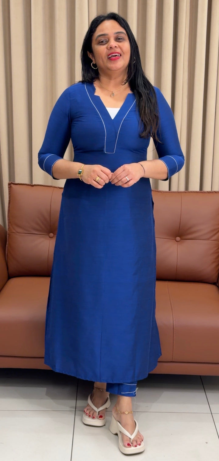 IN-HOUSE SLUB SILK CO-ORDS SETS - NUWA- 1701