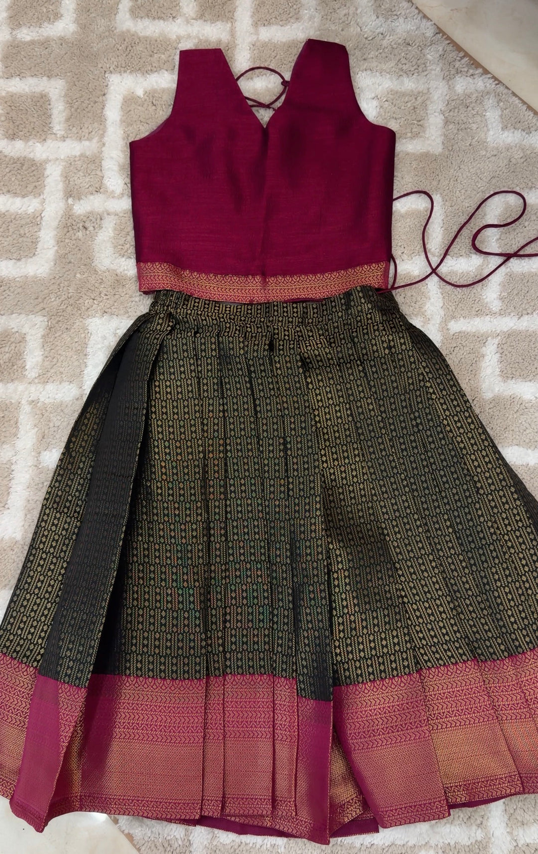 IN-HOUSE KIDS CROP TOP AND SKIRTS - NUWA-1301