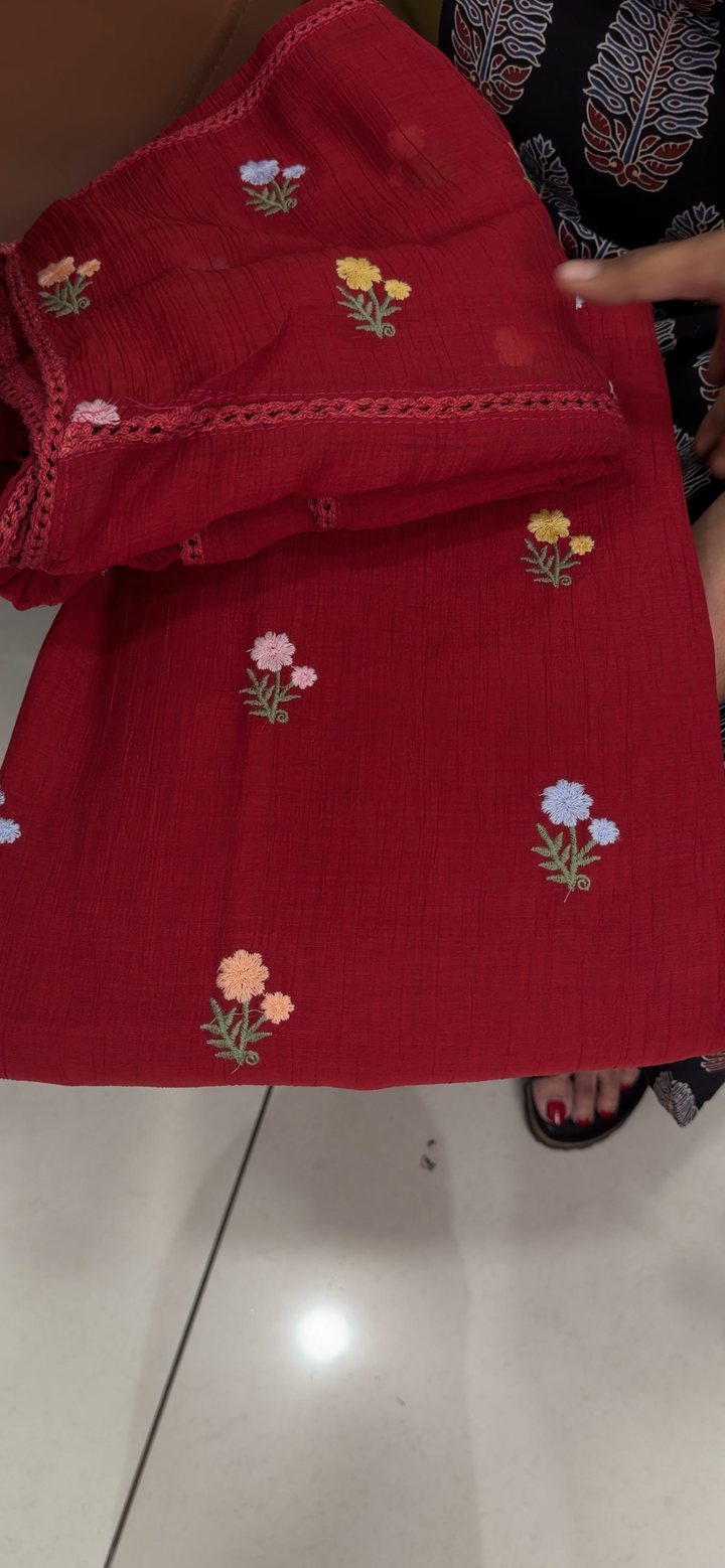 MUL CRUSHED UNSTITCHED SALWAR SUITS - NUWA - 1746