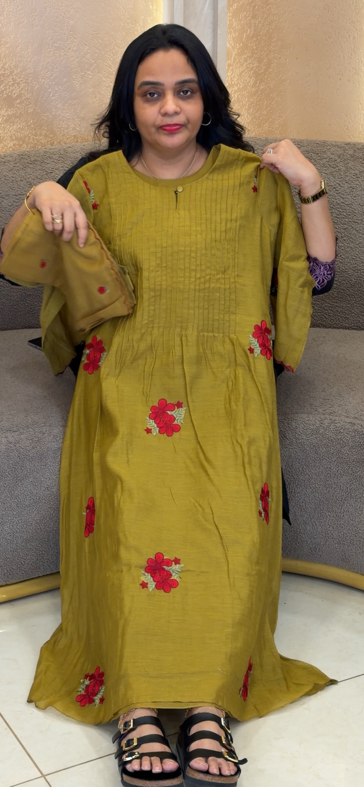 MUL CHANDERI TOP,BOTTOM AND DUPATTA - NUWA-2039