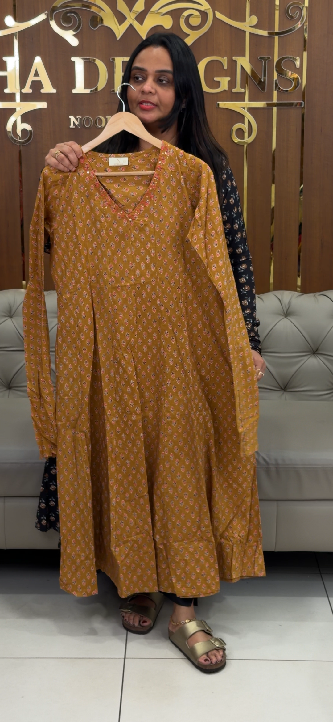 COTTON ANARKALI TOPS - NUWA - 1291