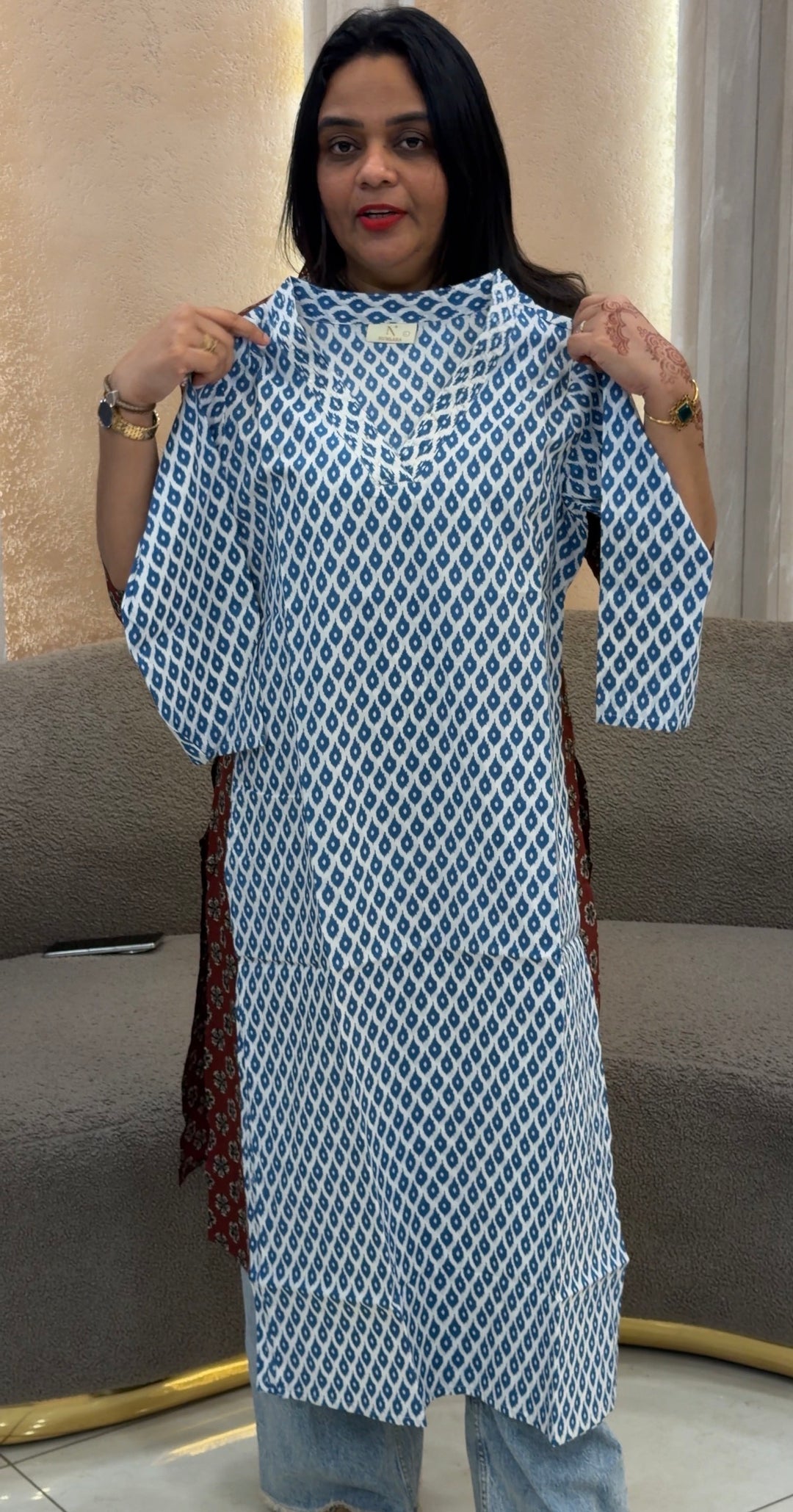 PRINTED COTTON TOPS - NUWA-1245