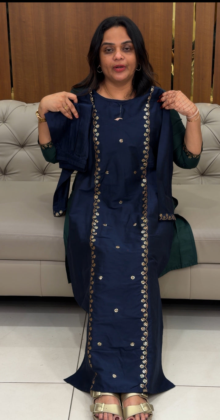 SLUB SILK TOP AND  BOTTOM - NUWA-353