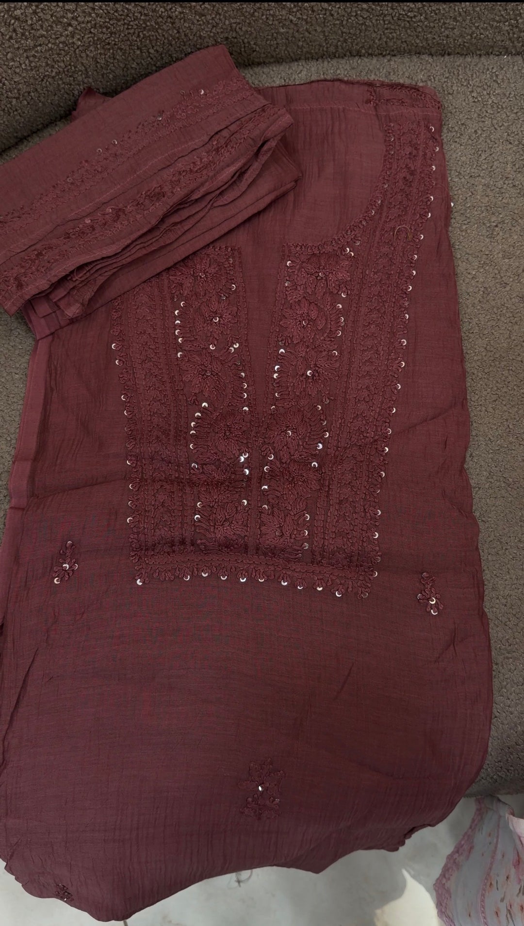 LUCKNOWI CHIKANKARI UNSTITCHED SALWAR SUITS - NUWA-1282