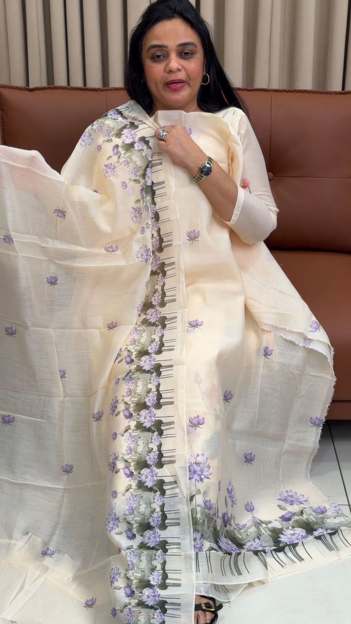 MALAI CHANDERI UNSTITCHED SALWAR SUITS - NUWA-2002