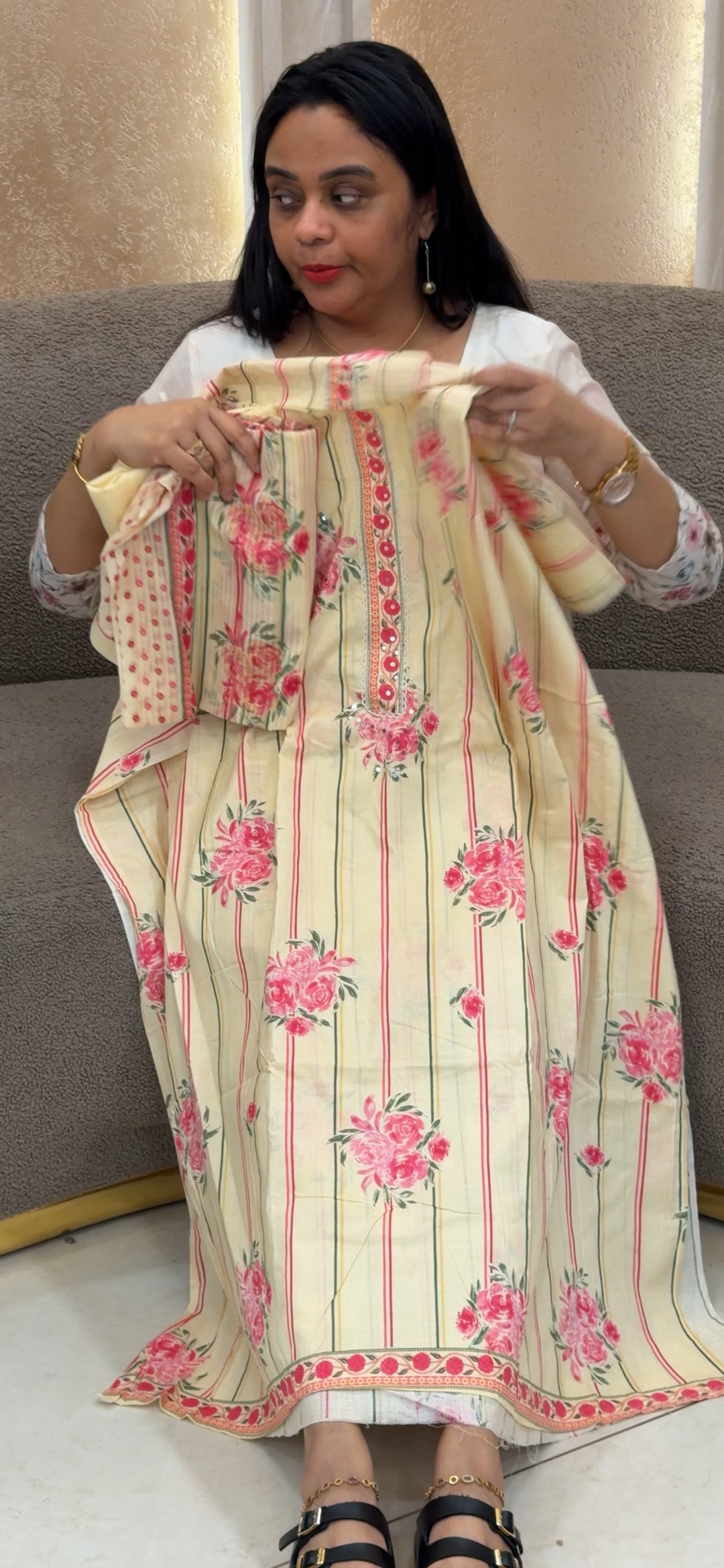 PRINTED COTTON UNSTITCHED SALWAR SUITS - NUWA - 2328
