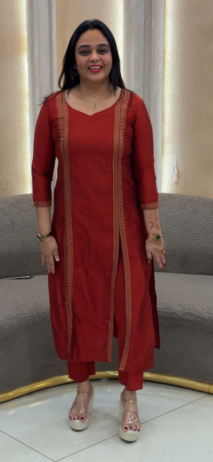 SLUB SILK CO-ORDS SETS - NUWA - 1240
