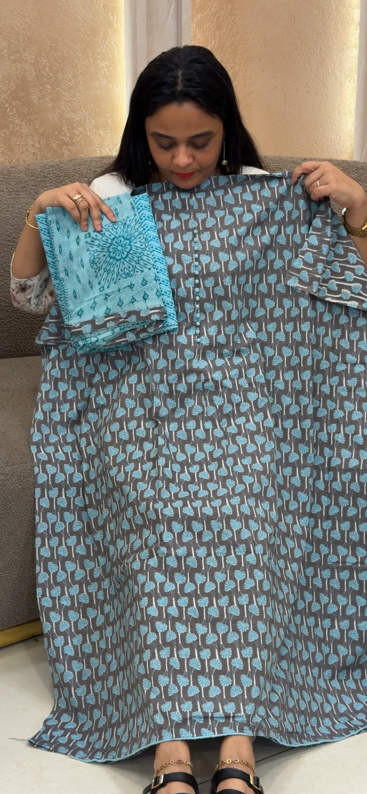 PRINTED COTTON UNSTITCHED SALWAR SUITS - NUWA - 2328