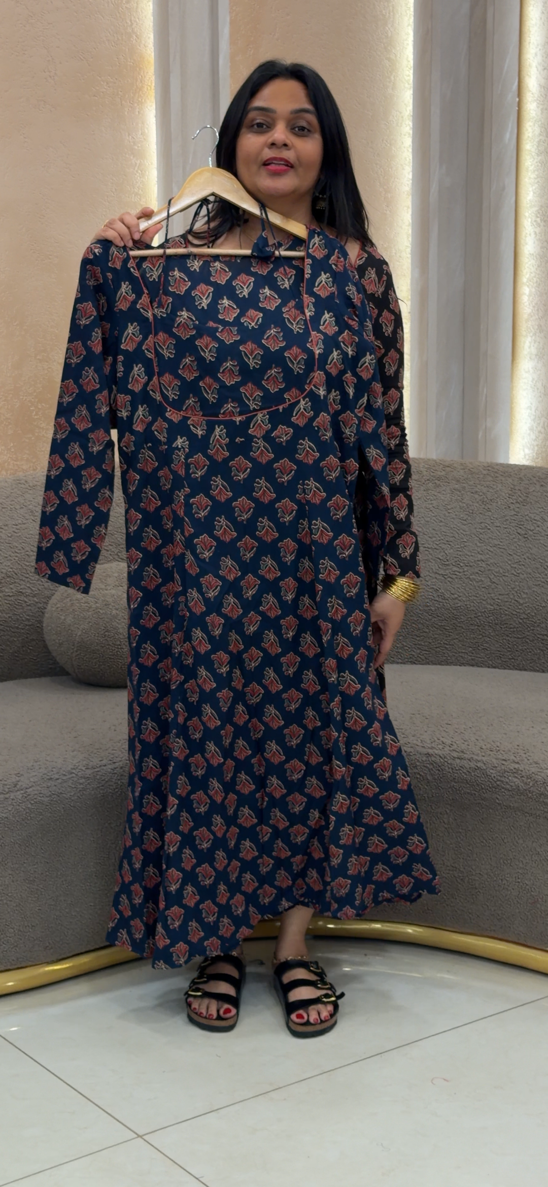 IN-HOUSE PRINTED COTTON LONG TOPS - NUWA - 1670