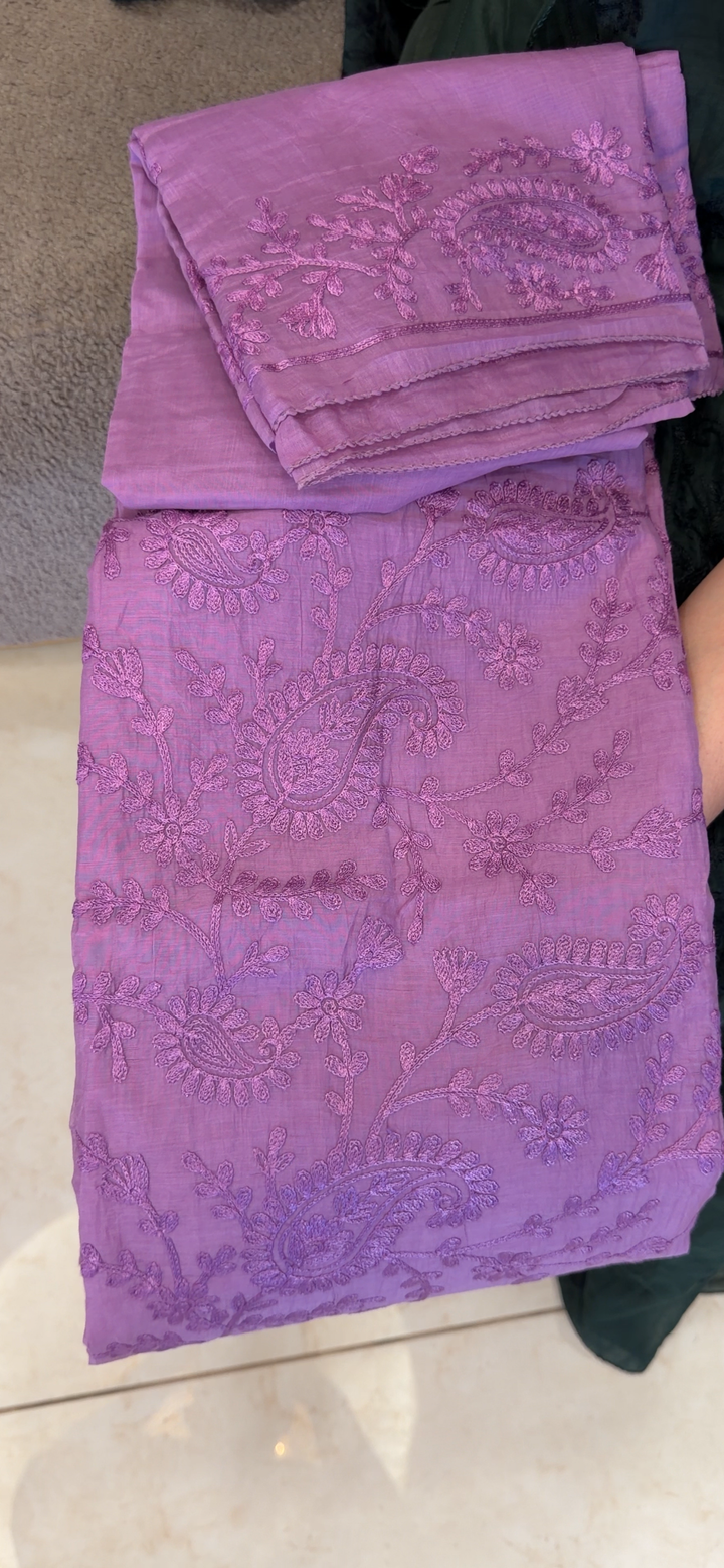 MUL CHANDERI UNSTITCHED SALWAR SUITS - NUWA - 2340