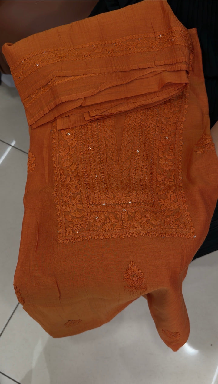 MALAI CHANDERI UNSTITCHED SALWAR SUITS - NUWA-1890