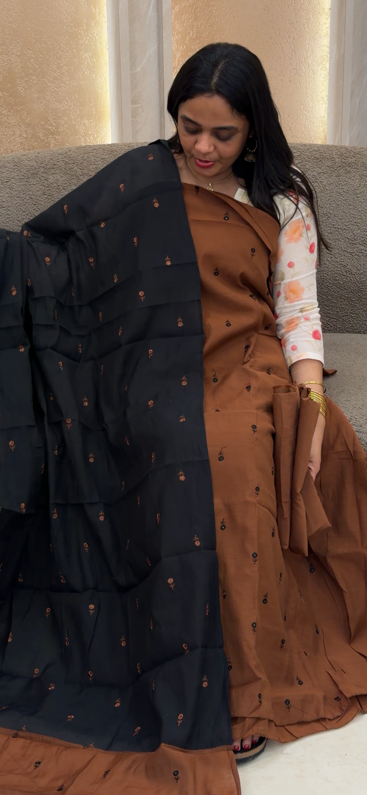MALAI CHANDERI UNSTITCHED SALWAR SUITS - NUWA - 1667
