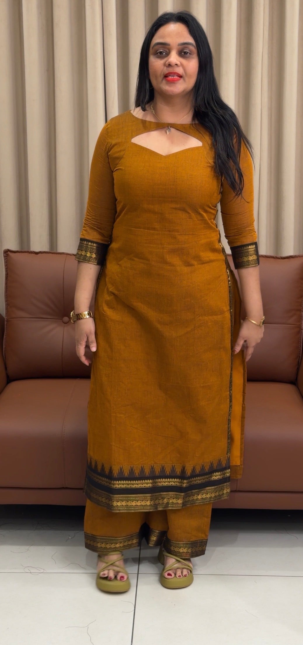 IN-HOUSE HANDLOOM COTTON CO-ORDS SETS -1442