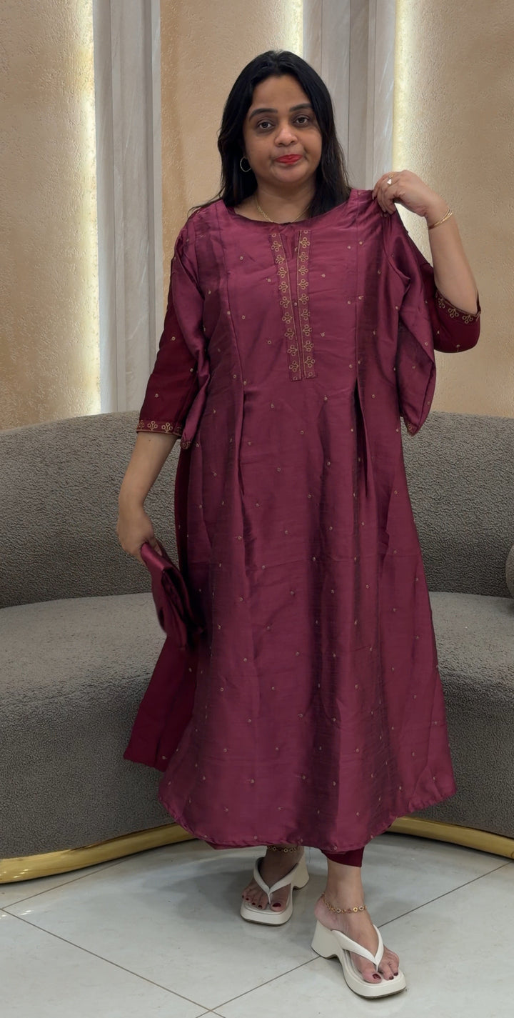 SEMI RAW SILK TOP AND BOTTOM - NUW-164