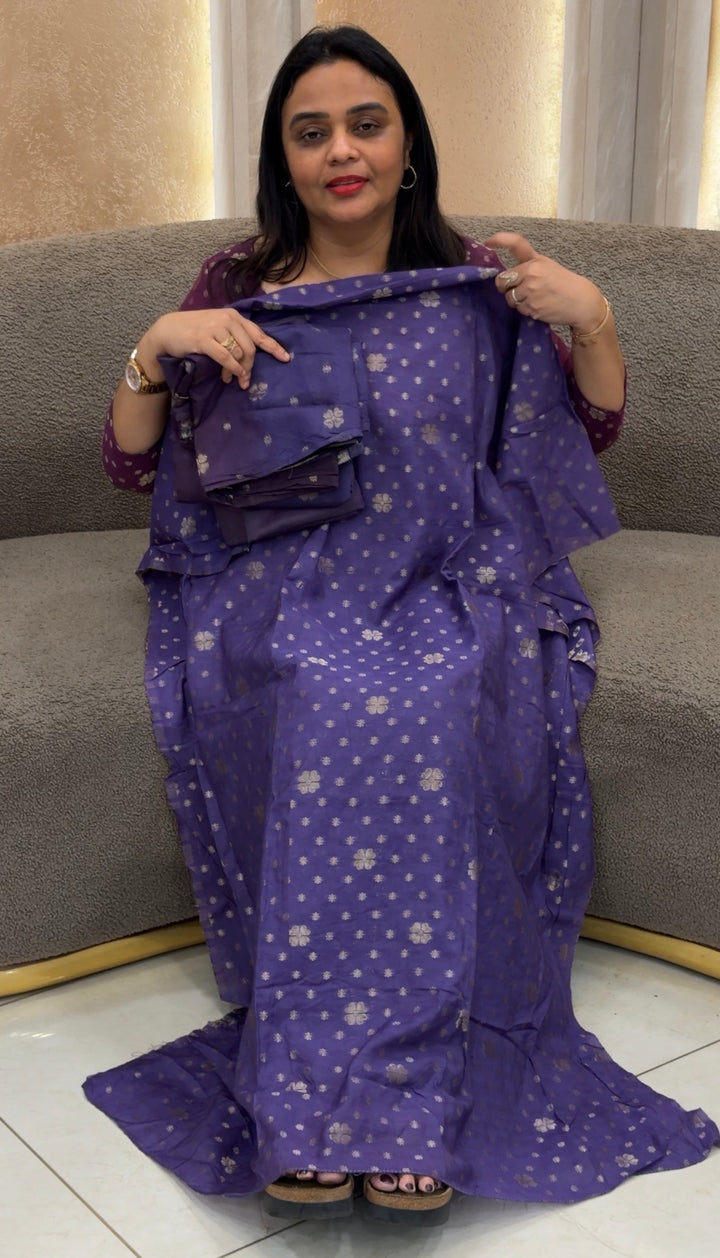 MUL CHANDERI UNSTITCHED SALWAR SUITS - NUWA-1172